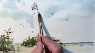 Watercolor Painting of Lighthouse in Florida- by Chris Petri
