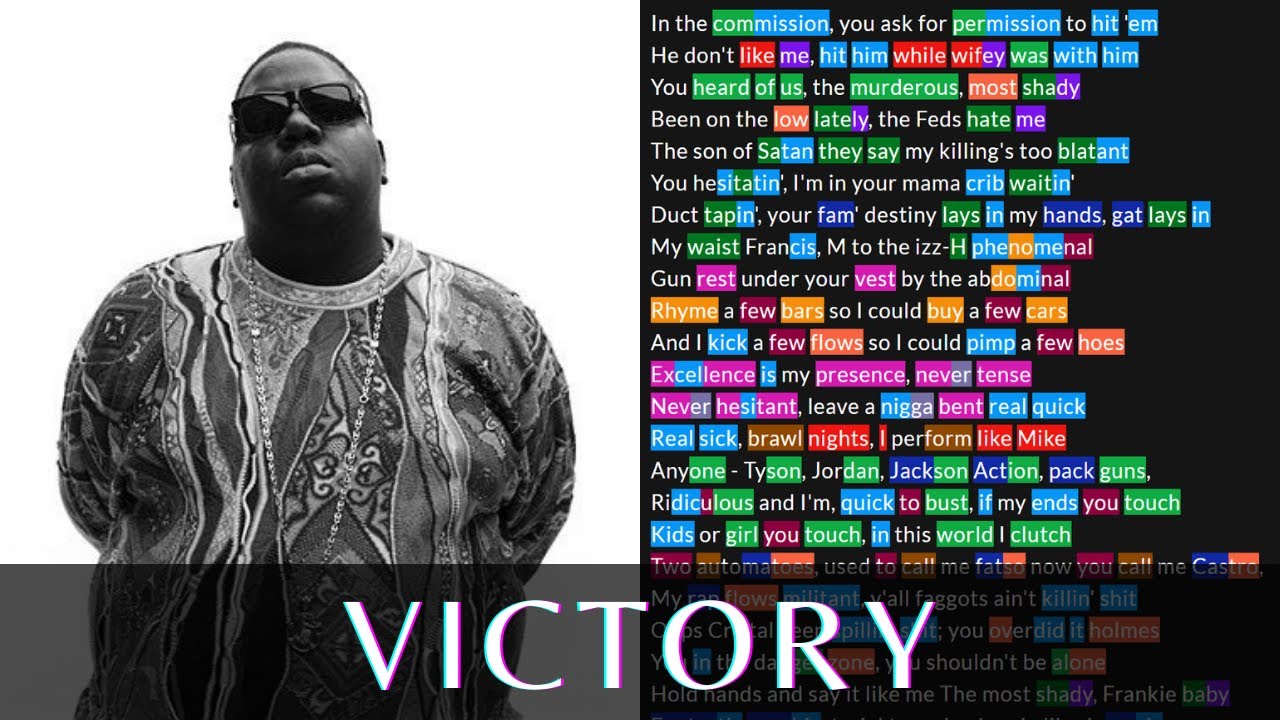 The Notorious B.I.G. - Victory | Lyrics, Rhymes Highlighted - YouTube