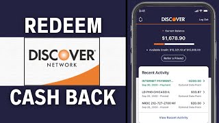 How to Redeem your Discover Cash Back | 2024