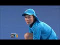 novak djokovic hits ballkid in the head australian open 2013