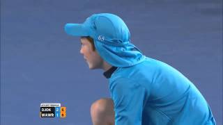 Novak Djokovic Hits Ballkid In The Head | Australian Open 2013
