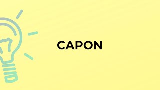 What is the meaning of the word CAPON?