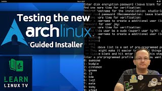 Testing the new Arch Linux Guided Installer