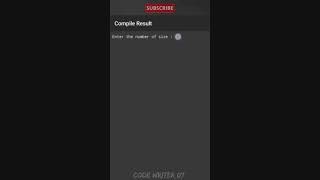 Best C++ pattern program tutorial video || 💯🧠 #youtubeshorts #coding #codewriter07 #programming
