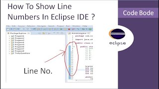 Eclipse How To Show Line Numbers | Eclipse Shortcuts | Eclipse Tips & Tricks | Code Bode