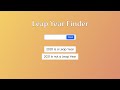 Leap Year Finder Using JavaScript | How To Make Leap Year Finder Website | Rizowan Ahmed Safi