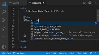 #08 PHP Course - Data Types - boolean