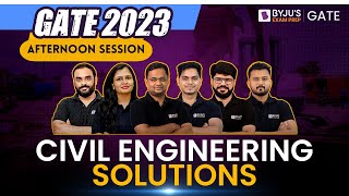 GATE 2023 Civil Engineering (CE) Paper Solution | Afternoon |  Complete GATE Civil 2023 Solutions