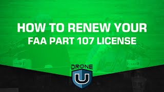 How to Renew Your FAA Part 107 License