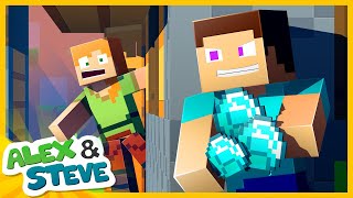 DIAMOND THIEF - Alex and Steve Life (Minecraft Animation)
