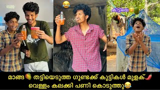 മാങ്ങ🥭 തട്ടിയെടുത്ത ഗുണ്ടക്ക് കുട്ടികള്‍ മുളക്🌶️ വെള്ളം കലക്കി പണി കൊടുത്തു😂