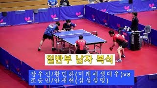 종별대회 남자 개인 복식/장우진 황민하(미래에셋대우) vs 조승민 안재현(삼성생명)