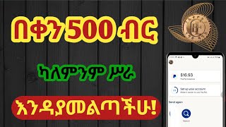 በቀን ከ 500 ብር በላይ ምርጥ አፕ Withdrawal Proof [ Make money online in Ethiopia ]