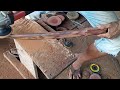 blacksmith full process of forging and making swords from old spring steel super sharp sharp