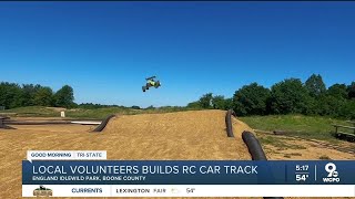 NKY man and local volunteers build new, free RC car track at Burlington park