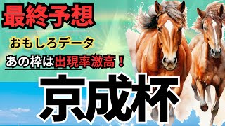 【競馬】京成杯　最終予想！　激熱枠はあの枠です！