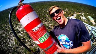 DODGING HEAVY STUFF from 45m TOWER with RC CARS!! (ROUND 2)