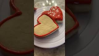 Two Hearts Sugar Cookie piping #food #piping #love