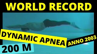 200m Freediving World Record Dynamic Apnea (DYN) by Peter Pedersen