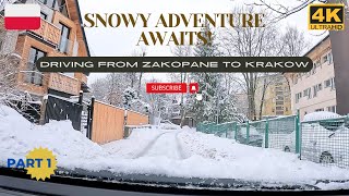 Epic Winter Drive: Zakopane to Krakow in a Snowstorm!