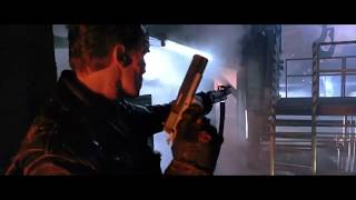 Terminator 2 judgment day... Terminator vs T-1000 fight scene