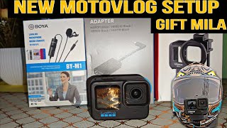 New Motovlog Setup | New Camera Setup Gift Mila | GoPro Hero 10 #gopro #motovlogsetup