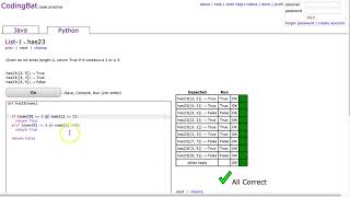 Codingbat - has23 (Python)