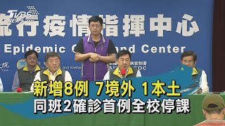 【TVBS新聞精華】新增8例 7境外 1本土    同班2確診首例全校停課