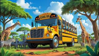 🚌🦁 The Wheels on the School Bus on a Safari! 🎶🌿 | A Wild Adventure!