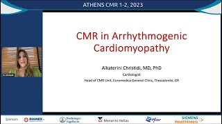 CMR in arrhythmogenic cardiomyopathy - Dr. K  Christidi MD,PhD (Athens CMR Level 1-2;2023)