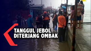 Tanggul Pantai Jebol Diterjang Ombak