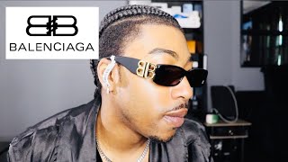 BALENCIAGA DYNASTY RECTANGULAR SUNGLASSES 51MM \