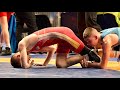 U17 Yakym Sinnyi (UKR) vs Ivan Kara (BUL) 55kg. Freestyle boys youth wrestling.