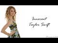 Taylor Swift - Innocent (Lyrics)