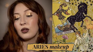 ARIES makeup (gold + energetic)