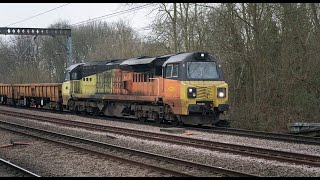 70 810 working 6G33 north through Huntingdon