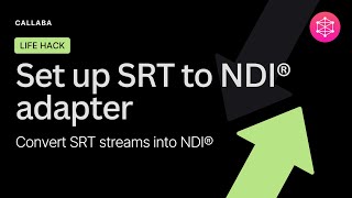 Convert SRT streams into NDI devices in the cloud. SRT to NDI adapter.
