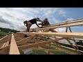 unbelievable budget pole barn built in 10 minutes time lapse.