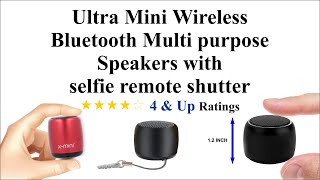Best Ultra Mini Bluetooth Speakers with built-in mic and selfie remote control button