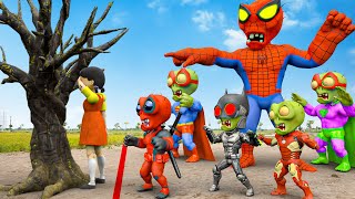 Evolution Of Zombie SuperHero Vs Family Scary Teacher Playing Squid Game 2 Animation | 어몽어스 오징어 게임 2