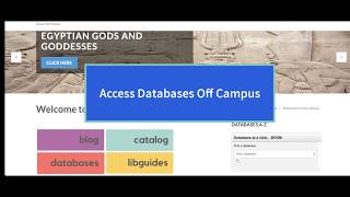 How to Access Databases Off Campus