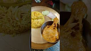 আজকের দুপুরে একটু বাসন্তী পোলাও আর chicken খাওয়া যাক| #food #cooking #shorts #shortvideo #minivlog