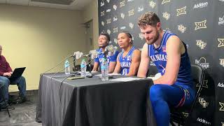 Hunter Dickinson, Shakeel Moore and Flory Bidunga recap KU’s win over UCF