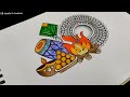 happy lohri drawing with mandala art lohri drawing how to draw mandala art @vennilaylcreations