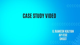 Case Study | Features of Java | Object Oriented Programming | SNS INSTITUTIONS