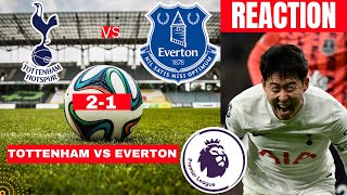 Tottenham vs Everton 2-1 Live Stream Premier League Football EPL Match Score reaction Highlights FC