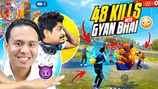 48 Kills with Gyan Bhai @GyanGaming 😱 Tonde Gamer - Free Fire Max