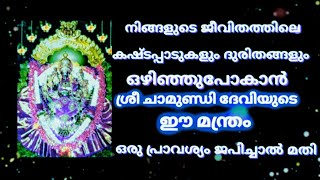 നിങ്ങളുടെ സകല ദുരിതങ്ങളും തീരാന്‍ ചാമുണ്ഡി അമ്മയുടെ പേര് മാത്രം സ്മരിച്ചാൽ മതി.