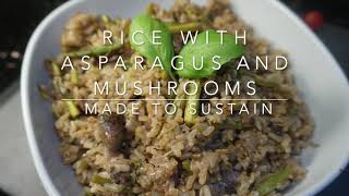 Rice with Mushroom \u0026 Asparagus - 15 Minute Meals