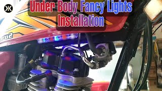 How To Install Fancy Under Body/Rod Lights In A Motorcycle | CG125 | HONDA, YAMAHA, SUZUKI